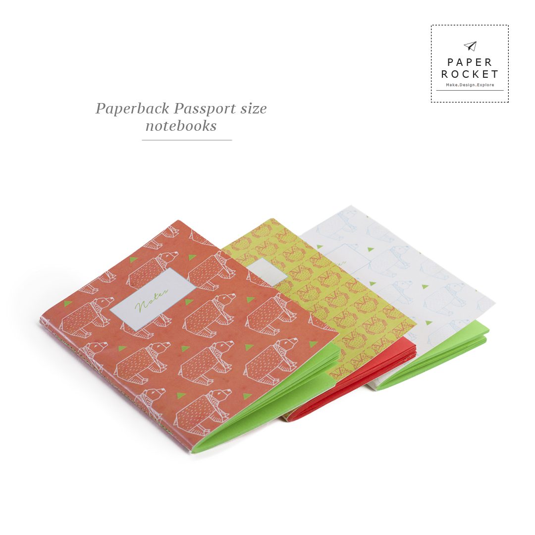 Passport size notebook